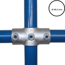 Konštrukčný fiting, spojka oceľových rúrok pr. 48,3 mm – priebežný kríž (stredový) 119-D48