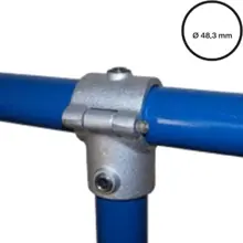 Konštrukčný fiting, spojka oceľových rúrok pr. 48,3 mm – rozoberateľná odbočka (2 šrúby) 136-D48