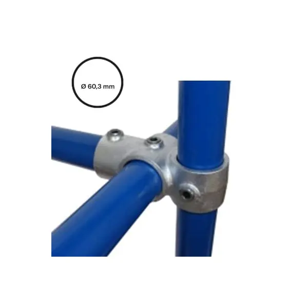 Konštrukčný fiting, spojka oceľových rúrok pr. 60,3 mm – Regálová spojka 165-E60