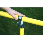 Konštrukčný fiting, spojka oceľových rúrok pr. 60,3 mm – rohový prieběžný spoj (stredový) 116-E60