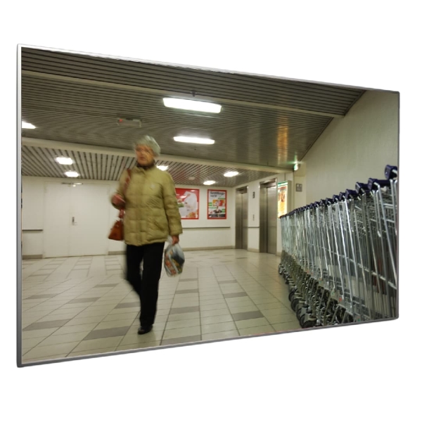 Kontrolné ploché zrkadlo Premium – akrylát, hliníkový rám, 30×40 cm