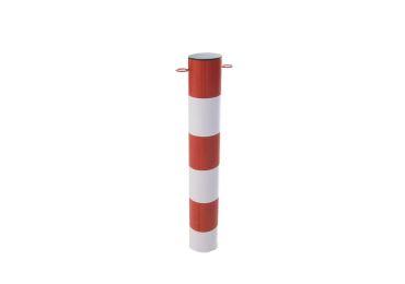 Kovový stĺpik Premium Fix 110 k zabetónovaniu – v.120 cm, červeno-biela