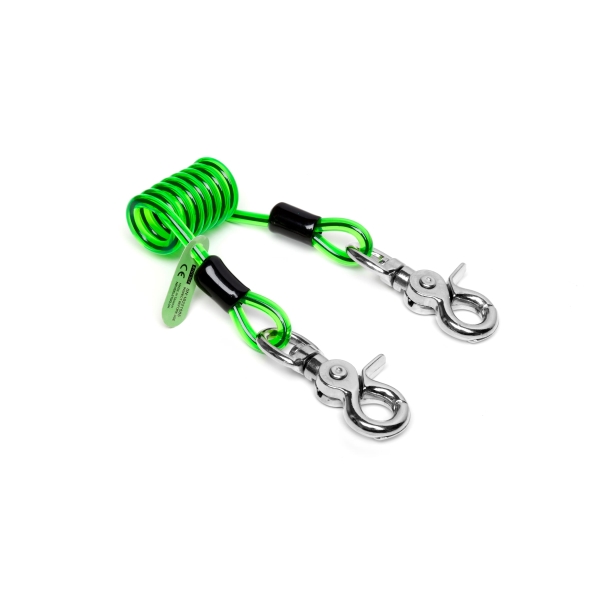 Krátky lankový NLG Lanyard s nosnosťou 3 kg – plast, zelená, dĺžka 40 mm