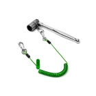 Ľahký lankový NGL Lanyard pre lešenárske kľúče s nosnosťou 1 kg – zelená, kov