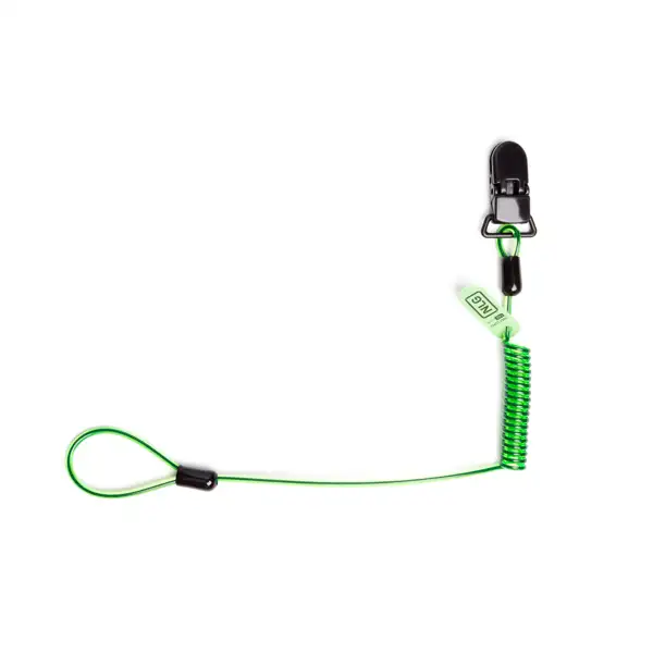 Lankový NLG Lanyard s uchytením na prilbu s nosnosťou 1 kg – zelená, kov