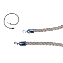 Lano točené typ Twisted, 2× koncovka SnapEnds  –  prírodná béžová, 1,5 m
