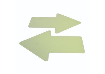 Luminiscenčné podlahové a nástenné značenie, indikátor smeru – PVC, 90 mm × 145 mm, balenie 10 ks