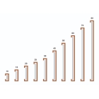 Magnetická lišta, držiak regálových štítkov, typ C – 60 mm × 1 m, balenie 10 ks