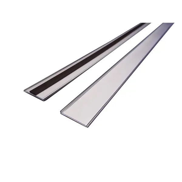 Magnetická lišta, držiak regálových štítkov, typ V – 38 mm × 1 m, balenie 10 ks