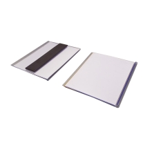 Magnetická lišta, držiak regálových štítkov, typ V – 80×100 mm, balenie 100 ks