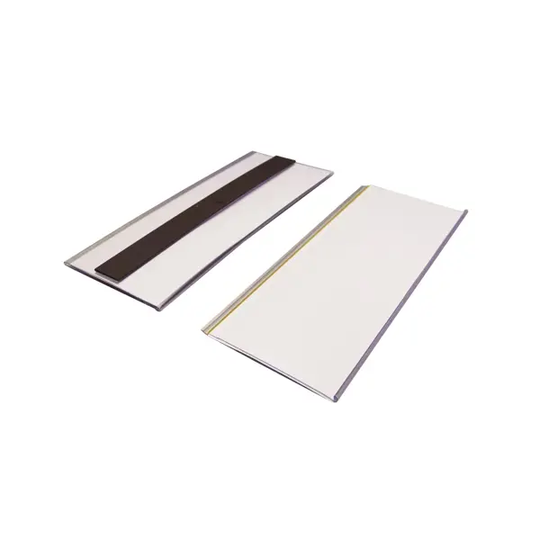 Magnetická lišta, držiak regálových štítkov, typ V – 80×200 mm, balenie 50 ks