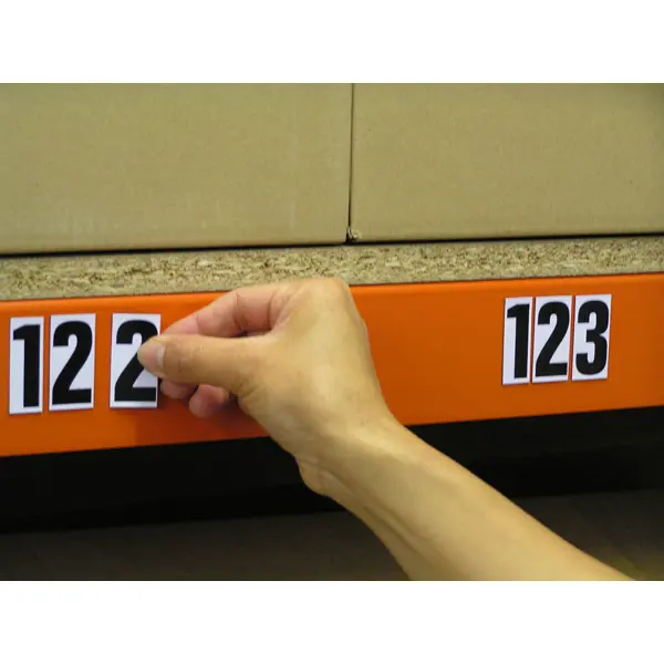 Magnetické číslice – Mix, znak 0-9, výška znakov 43 mm, žltý podklad