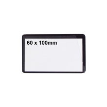 Magnetické kapsy na štítky – čierna, 60×100 mm, balenie 100 ks