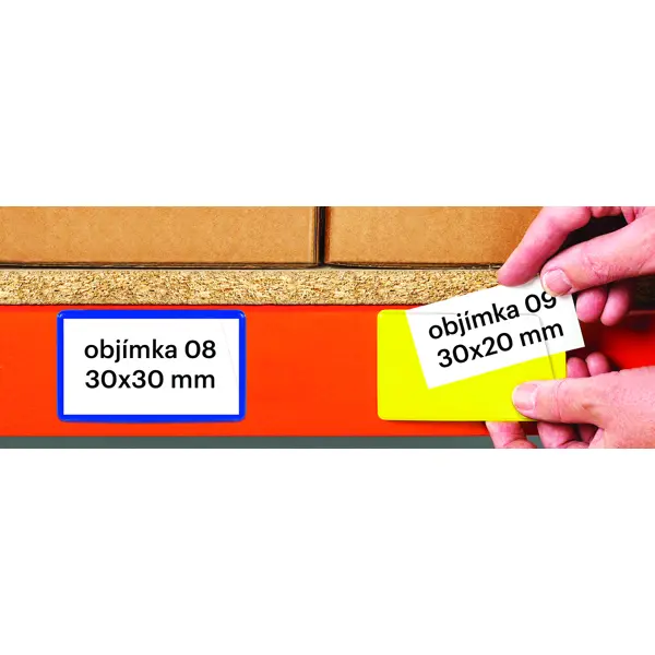 Magnetické kapsy na štítky – žltá, 60×140 mm, balenie 100 ks
