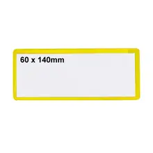 Magnetické kapsy na štítky – žltá, 60×140 mm, balenie 100 ks