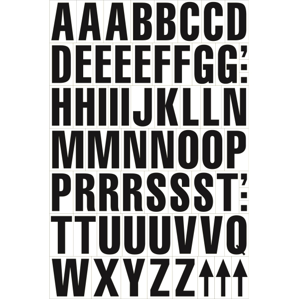 Magnetické písmena – Mix, znak A-Z, výška znakov 43 mm, biely podklad