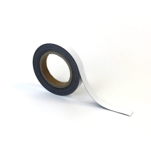 Magnetické prepisovatelné pásky na regály – biela, 20 mm × 10 m
