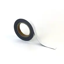 Magnetické prepisovatelné pásky na regály – biela, 20 mm × 10 m