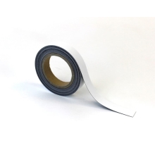 Magnetické prepisovatelné pásky na regály – biela, 25 mm × 10 m