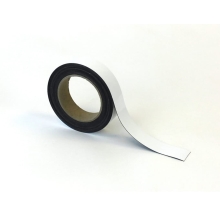Magnetické prepisovatelné pásky na regály – biela, 30 mm × 10 m