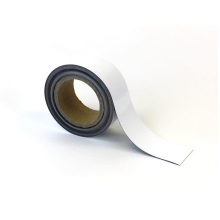 Magnetické prepisovatelné pásky na regály – biela, 50 mm × 10 m
