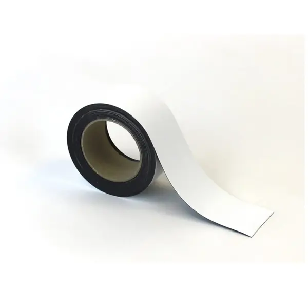 Magnetické prepisovatelné pásky na regály – biela, 60 mm × 10 m