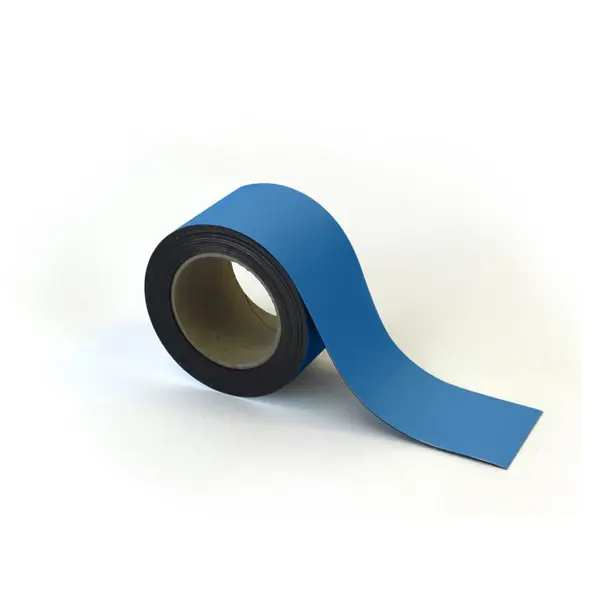Magnetické prepisovatelné pásky na regály – modrá, 70 mm × 10 m