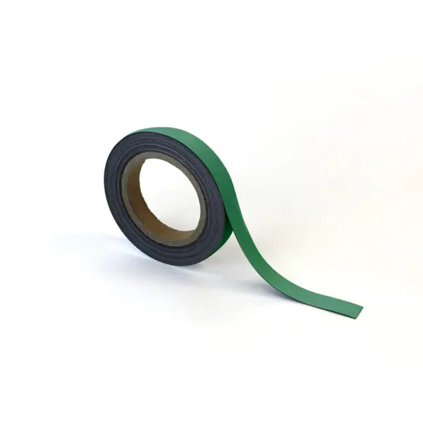 Magnetické prepisovatelné pásky na regály – zelená, 20 mm × 10 m