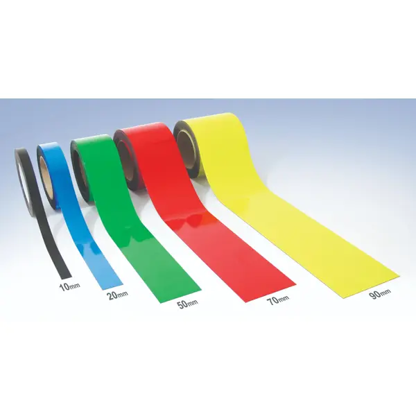 Magnetické prepisovatelné pásky na regály – zelená, 30 mm × 10 m