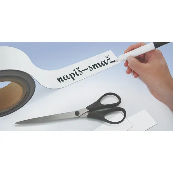 Magnetické prepisovatelné pásky na regály – zelená, 30 mm × 10 m