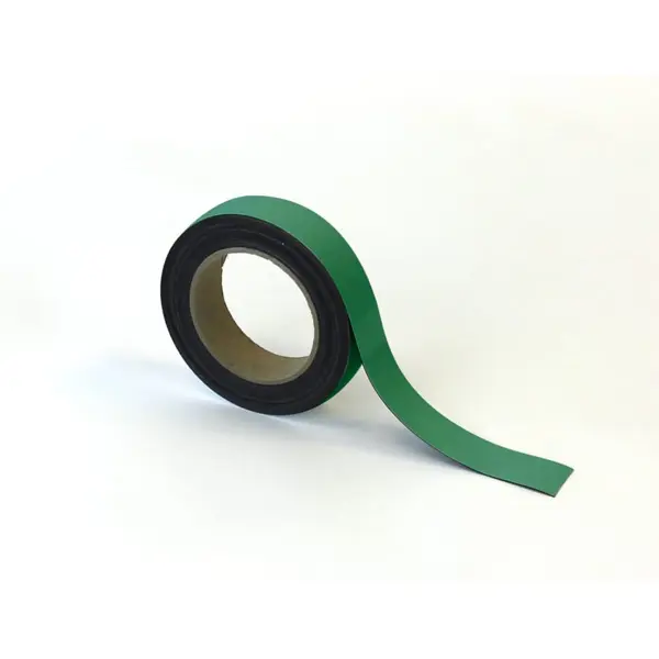 Magnetické prepisovatelné pásky na regály – zelená, 30 mm × 10 m