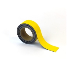 Magnetické prepisovatelné pásky na regály – žltá, 50 mm × 10 m