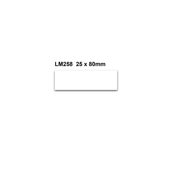 Magnetické přepisovatelné štítky – biela, 25×80 mm, balenie 100 ks