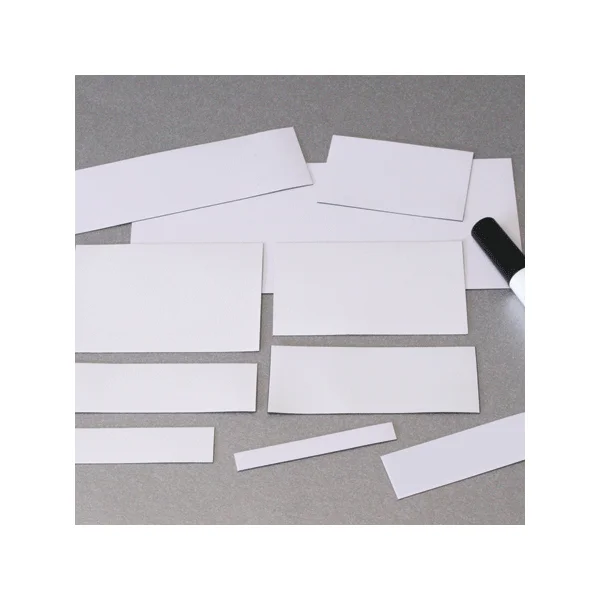 Magnetické přepisovatelné štítky – biela, 40×80 mm, balenie 100 ks