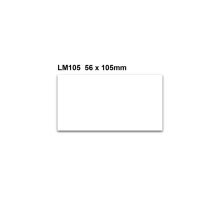 Magnetické přepisovatelné štítky – biela, 56×105 mm, balenie 100 ks