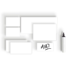 Magnetické přepisovatelné štítky – biela, 90×210 mm, balenie 100 ks