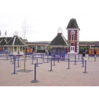 Mobilný stĺpik HeavyDuty, čierny – sivé pásmo 3,65 m