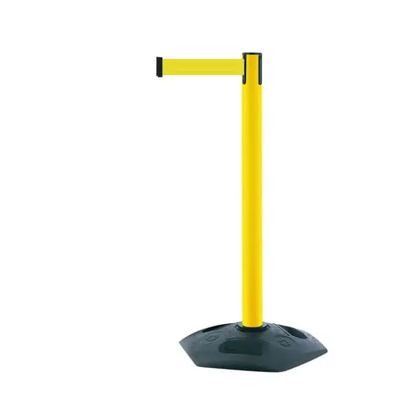 Mobilný stĺpik HeavyDuty, žltý – žlté pásmo 3,65 m
