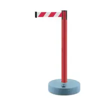 Mobilný stĺpik Outdoor, červený – červeno-biele pásmo 3,65 m