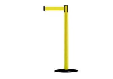 Mobilný stĺpik Popular so základňou Basic, žltý – žlté pásmo 2,3 m