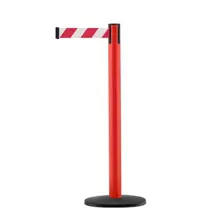 Mobilný stĺpik Utility so základňou Basic ABS, červený – červeno-biele pásmo 2,3 m