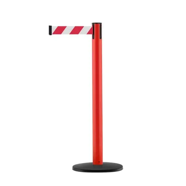 Mobilný stĺpik Utility so základňou Basic ABS, červený – červeno-biele pásmo 2,3 m
