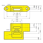 Modulárna okopová doska Toeboard  T5, žltá, 165×102 mm, 10 ks v balení