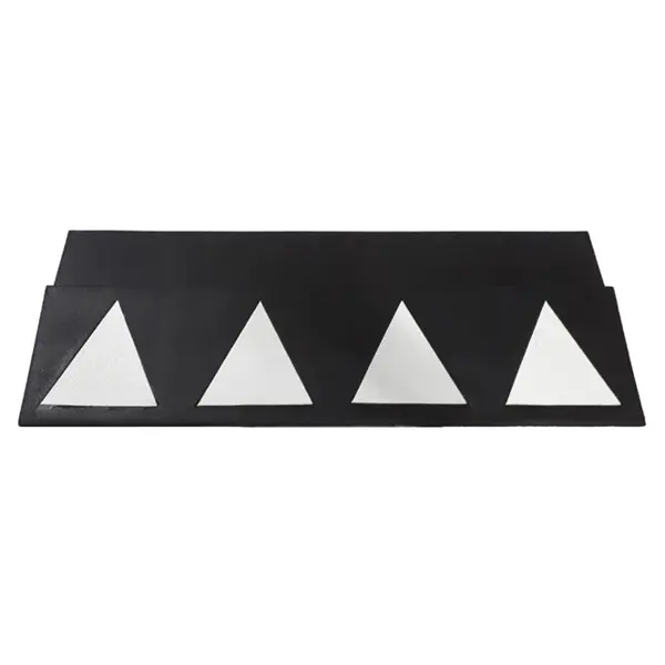 Nájazdová/nábežná hrana Silence pre oceľové prejazdové dosky cez výkopy – recyklovaná guma, čierna, 400×1000×42 mm