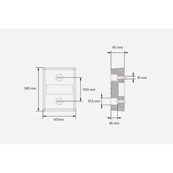 Nárazník pre ochranu nakládacích ramp a vozidiel – 395×147×80 mm