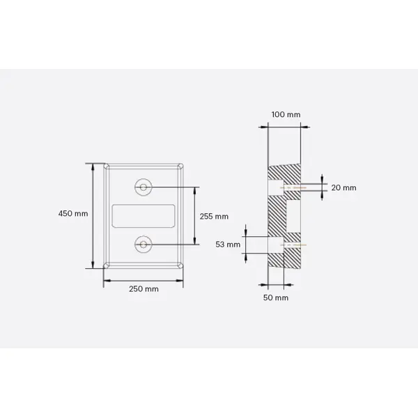 Nárazník pre ochranu nakládacích ramp a vozidiel – 450×250×100 mm