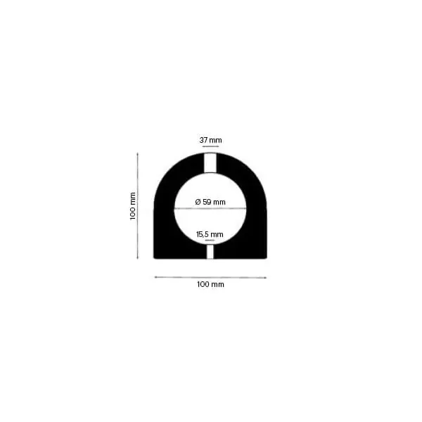 Nárazník z vulkanizovanej gumy Heavy Duty Rubber 900 – 100×100×900 mm