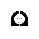 Nárazník z vulkanizovanej gumy Heavy Duty Rubber 900 – 150×150×900 mm