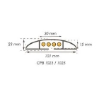 Nášľapná, pochôdzna ochrana káblov, flexi PVC – 3000×66×15 mm