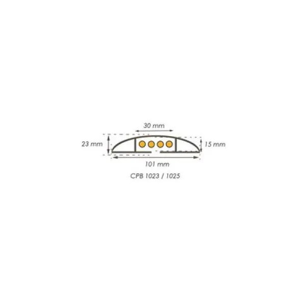 Nášľapná, pochôdzna ochrana káblov, flexi PVC – 3000×66×15 mm
